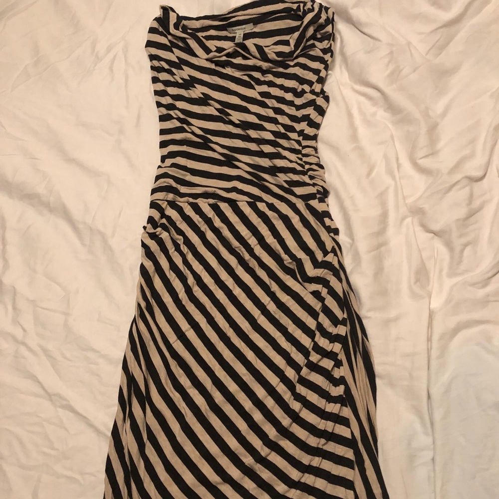 Anthropologie Bordeaux Striped Dress